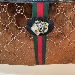 Gucci Raja Velvet & Leather Tote